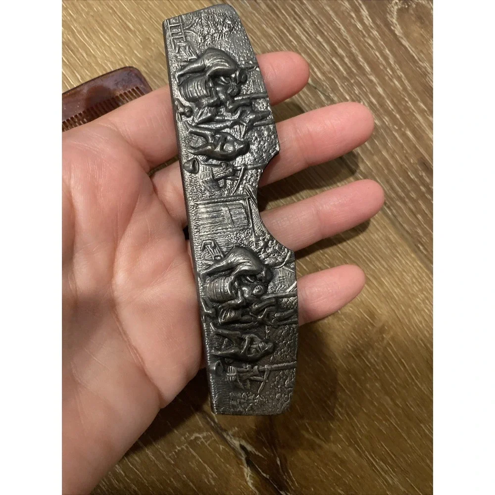 Vintage Hans Jensen Silver Plated Comb Danish Tavern Scene Rare!